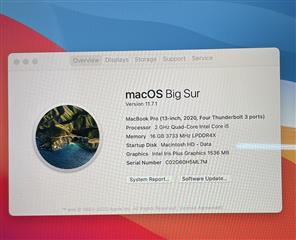 APPLE MACBOOK PRO A2251 2020 I5-1038NG7 16GB RAM 1TB SSD (ree)